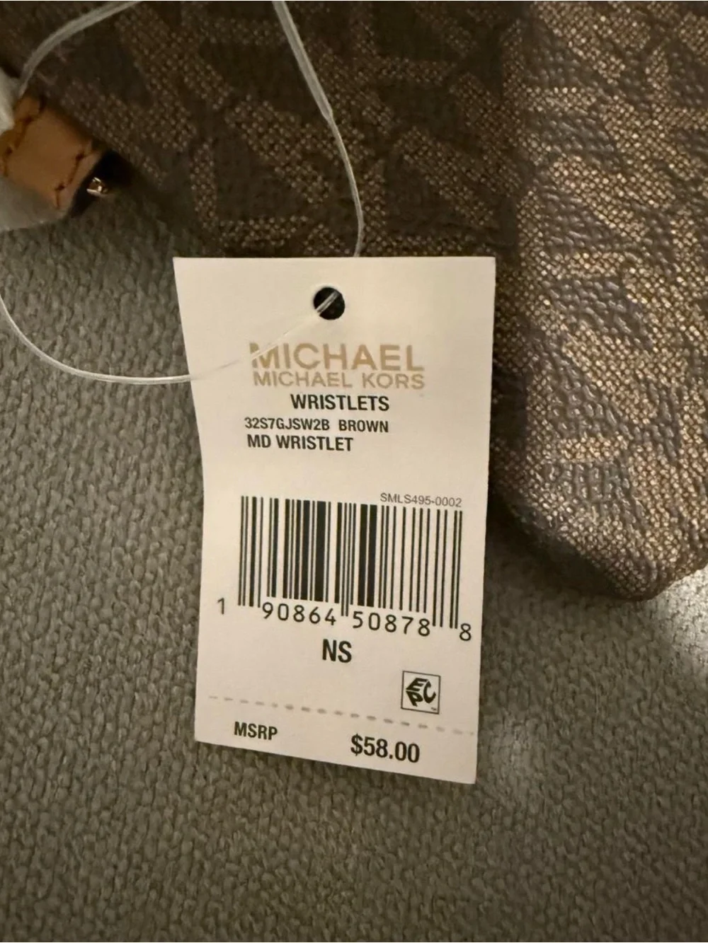 Michael Kors Brown Signature Wristlet Clutch